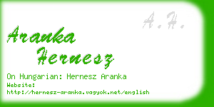 aranka hernesz business card